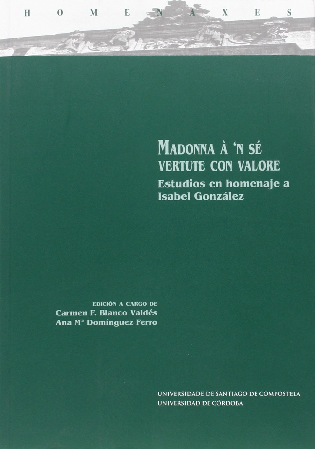 Imagen de portada del libro Madonna à 'n sé vertute con valore