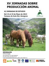 Imagen de portada del libro XV Jornadas sobre Producción Animal