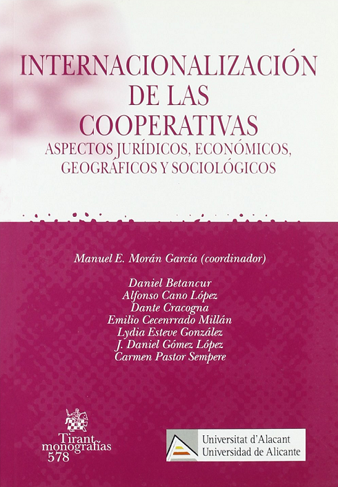 Imagen de portada del libro Internacionalización de las cooperativas