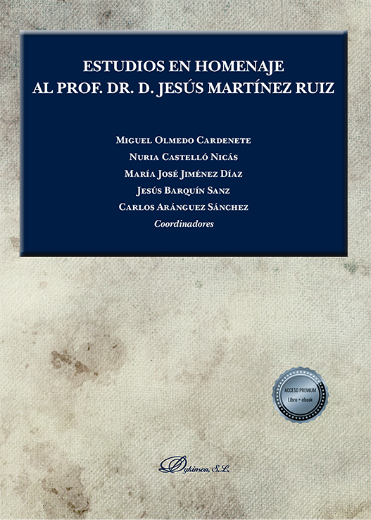 Imagen de portada del libro Estudios en homenaje al prof. dr. d. Jesús Martínez Ruiz