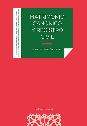 Imagen de portada del libro Matrimonio Canónico y Registro Civil