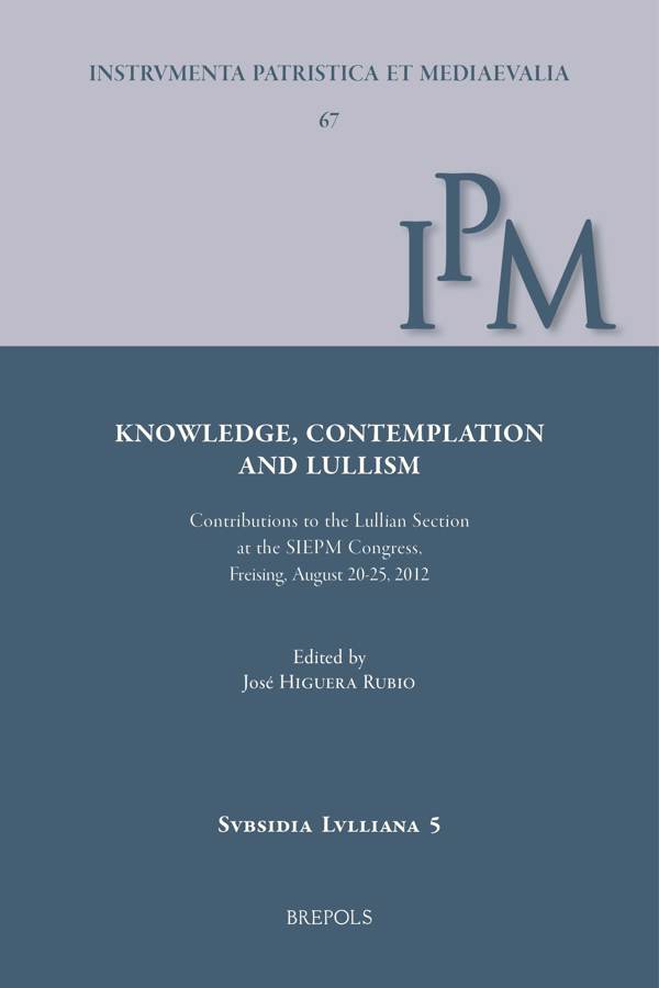 Imagen de portada del libro Knowledge, contemplation and Lullism