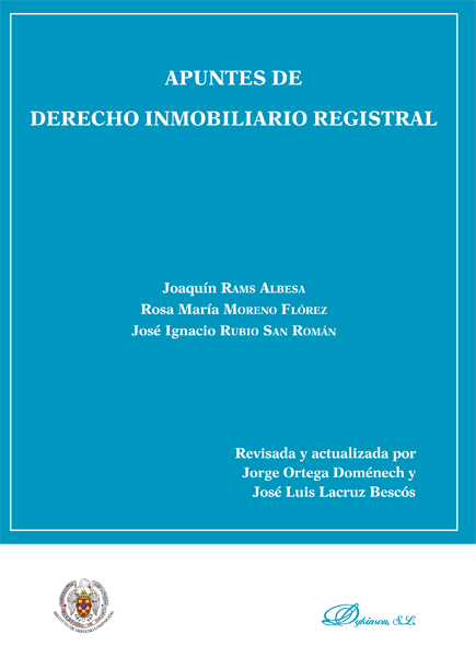 Imagen de portada del libro Apuntes de Derecho Inmobiliario Registral