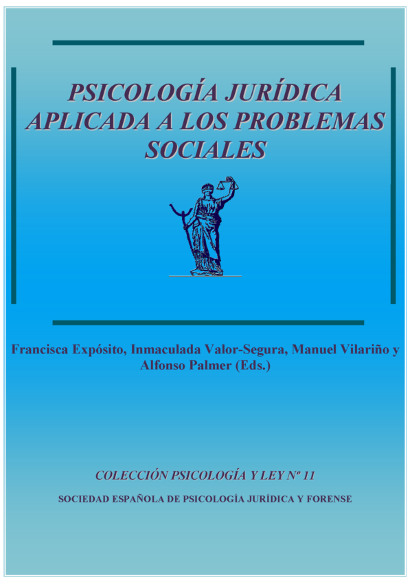 Imagen de portada del libro Psicología jurídica aplicada a los problemas sociales