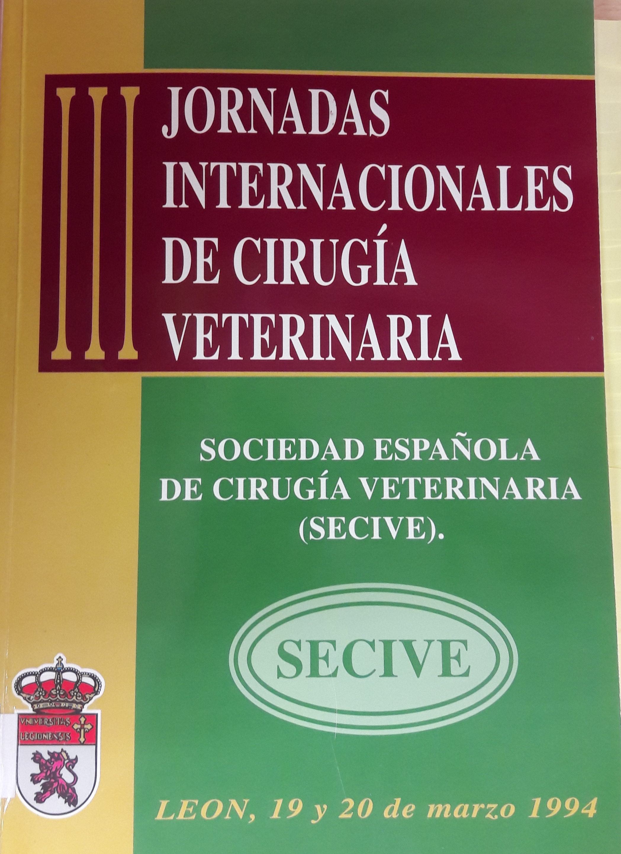 Imagen de portada del libro III Jornadas Internacionales de Cirugía Veterinaria