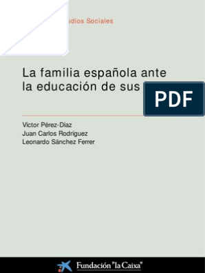 Imagen de portada del libro La familia española ante la educación de sus hijos
