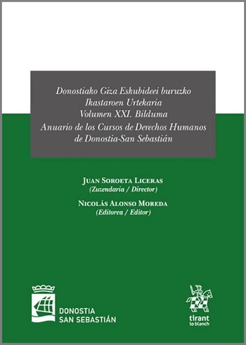 Imagen de portada del libro Anuario de los Cursos de Derechos Humanos de Donostia-San Sebastian. Vol. XXI