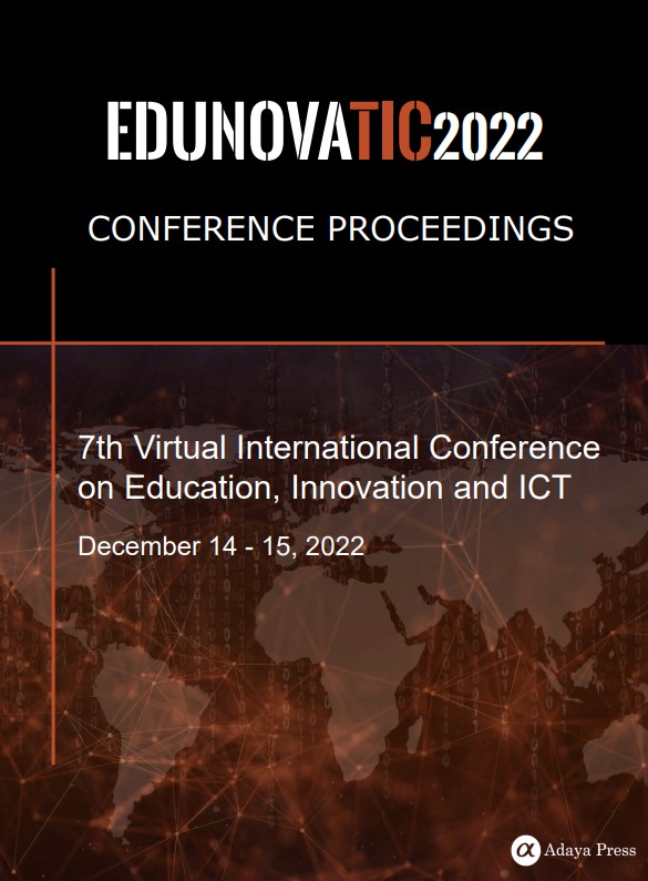 Imagen de portada del libro Edunovatic 2022. Conference Proceedings