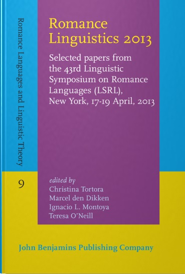 Imagen de portada del libro Romance linguistics 2013