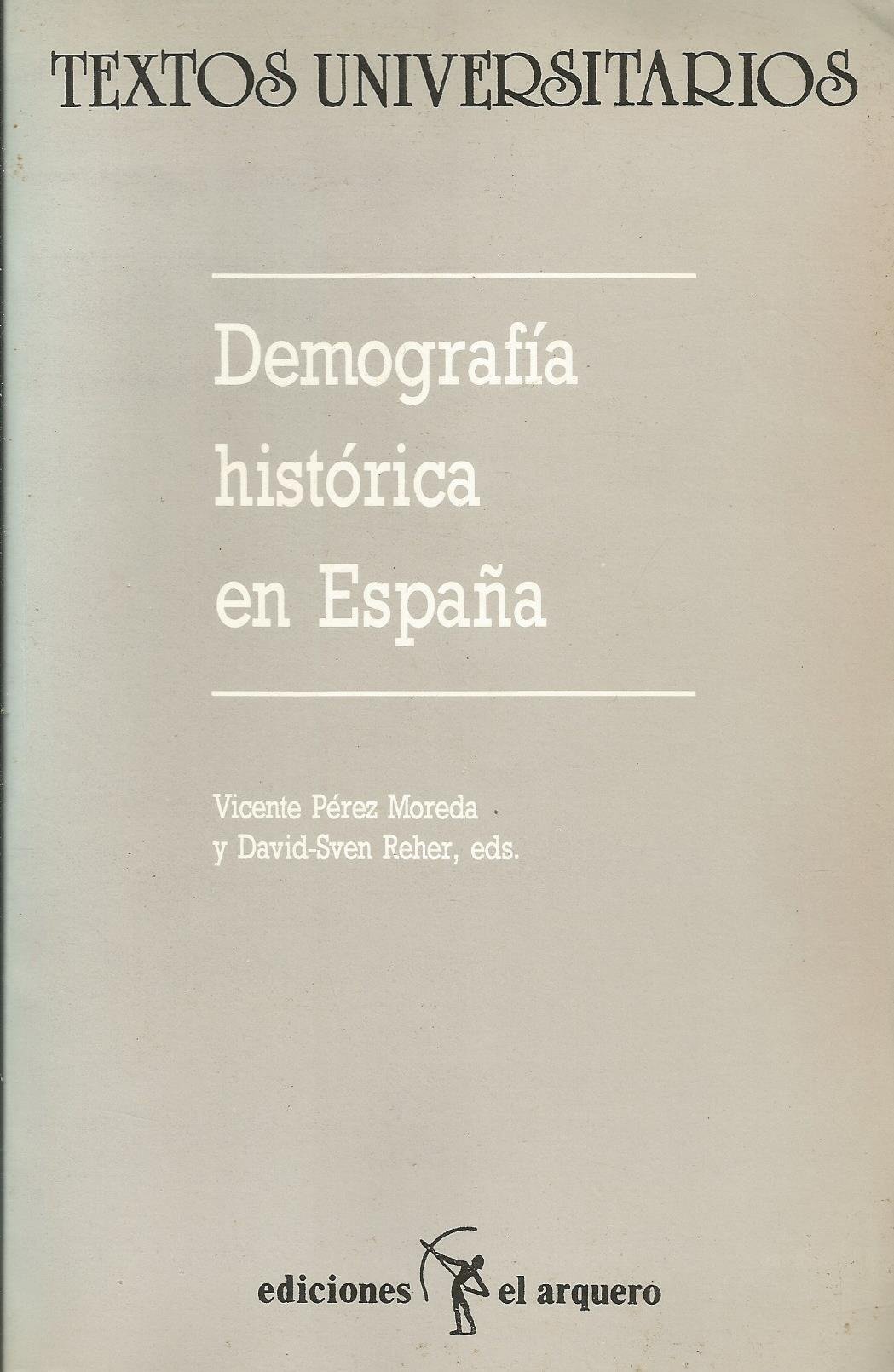 Imagen de portada del libro Demografía histórica en España