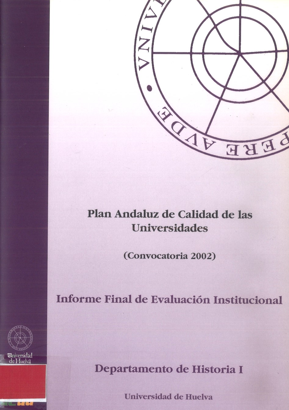 Imagen de portada del libro Plan Andaluz de Calidad de las Universidades