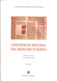 Imagen de portada del libro Estudios de historia del derecho europeo