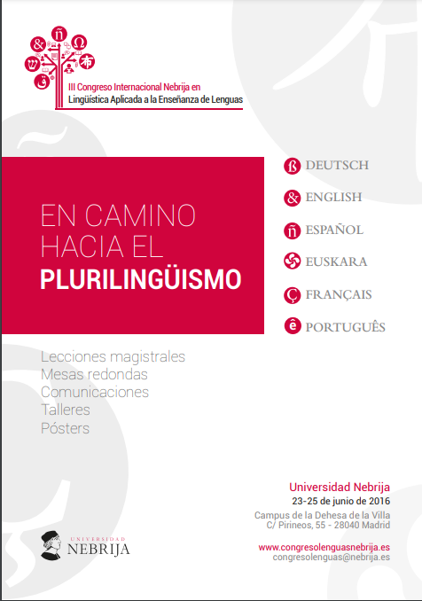 Imagen de portada del libro Actas del III Congreso Internacional Nebrija en Lingüística Aplicada a la Enseñanza de Lenguas