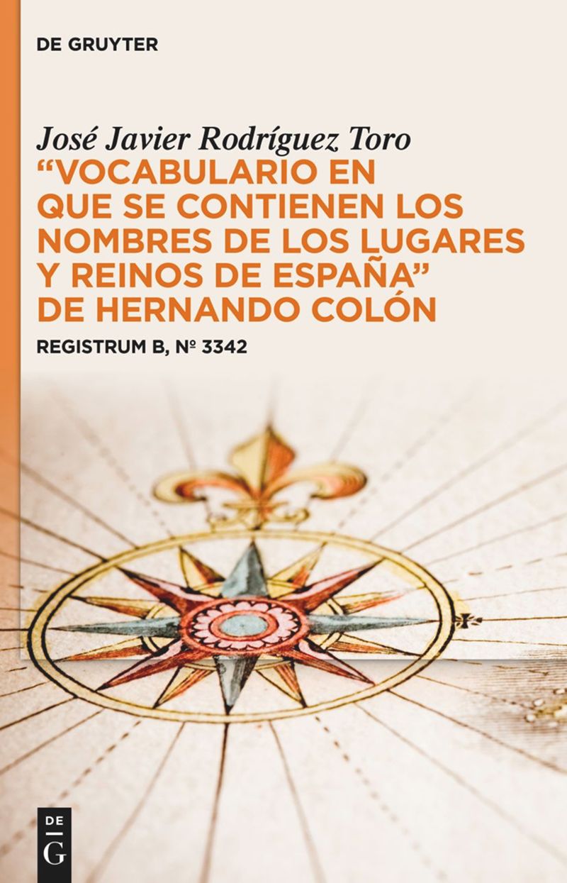 Imagen de portada del libro "Vocabulario en que se contienen los nombres de los lugares y reinos de España" de Hernando Colón