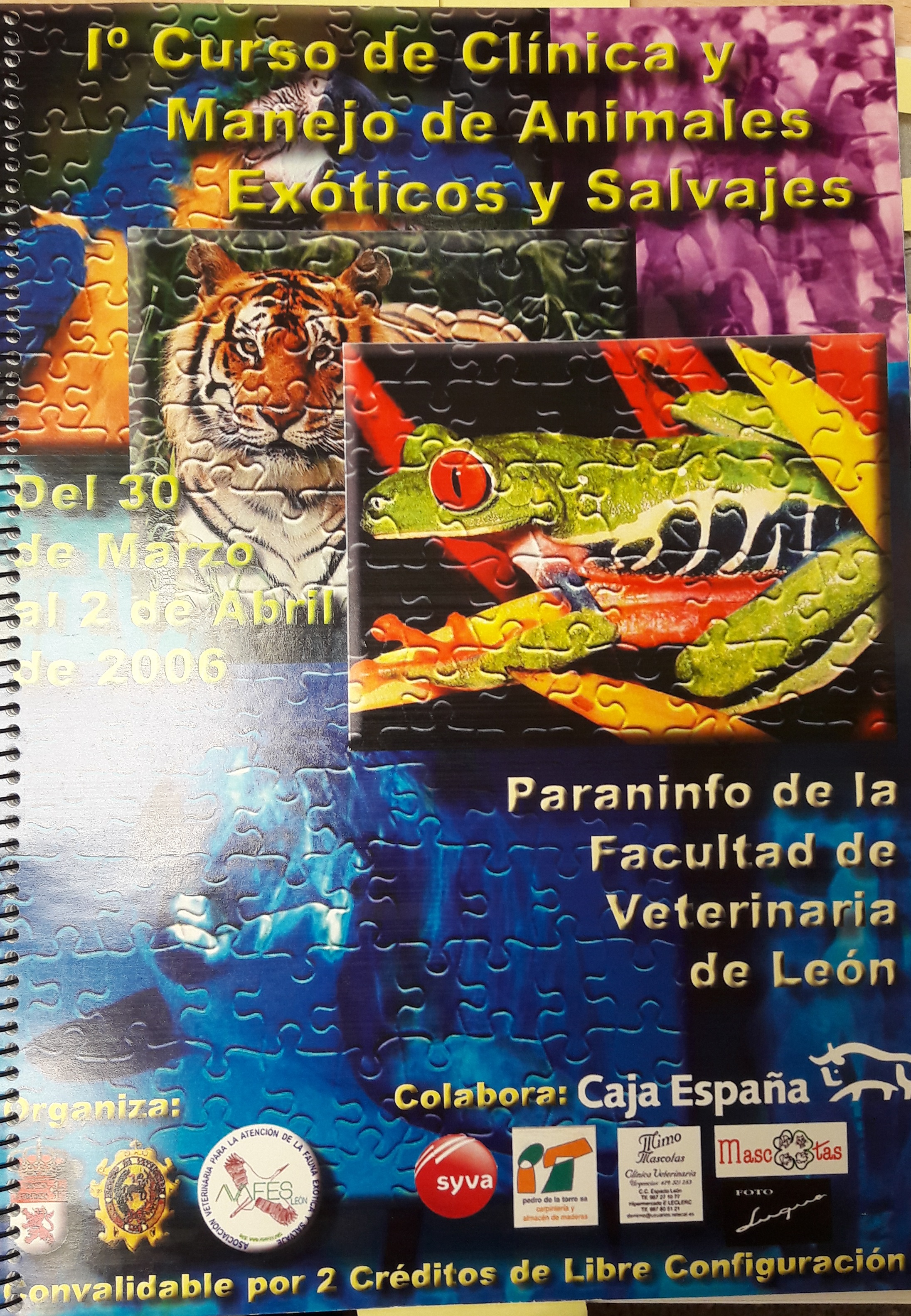 Imagen de portada del libro I Curso de clínica y manejo de animales exóticos y salvajes
