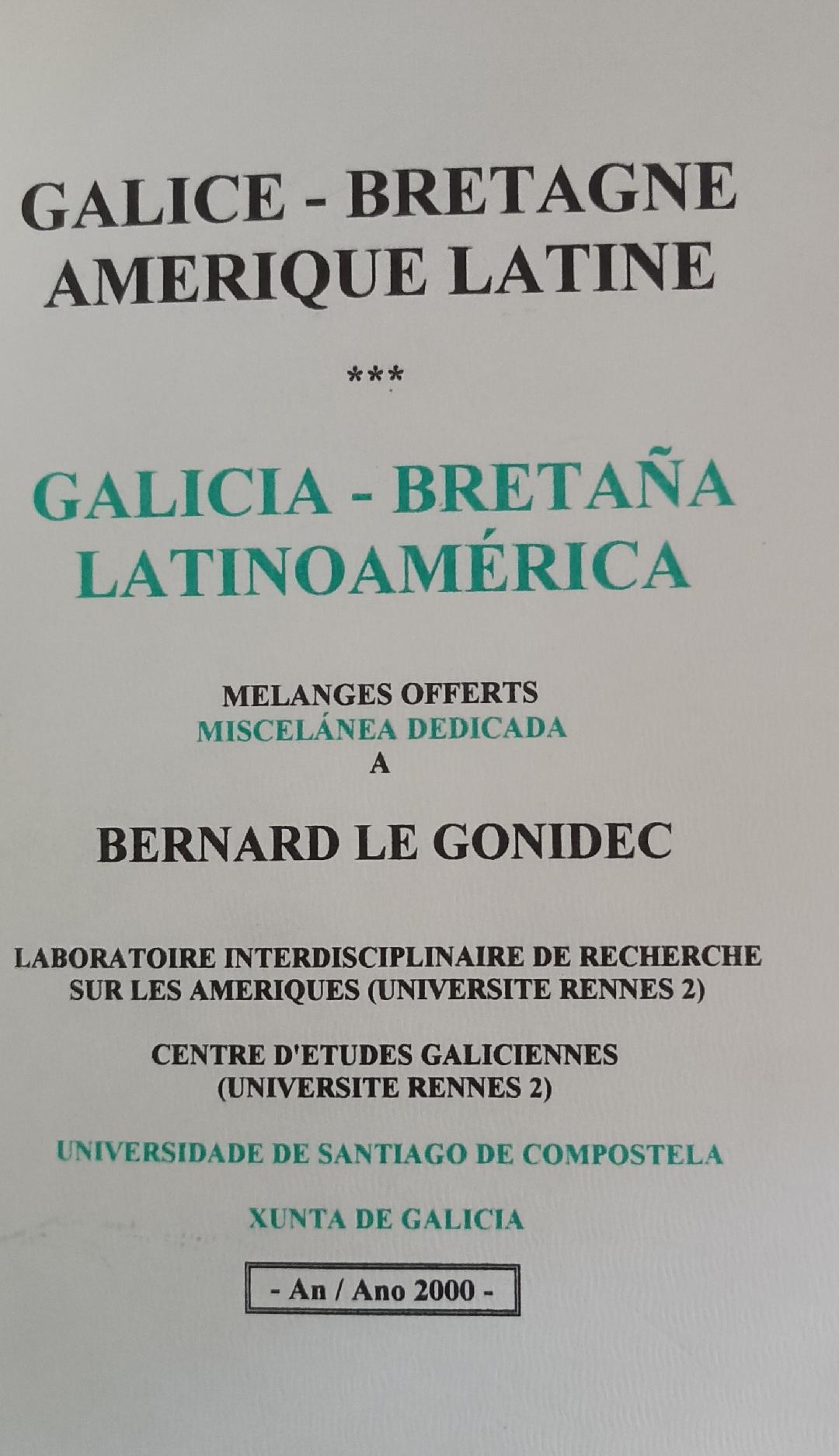 Imagen de portada del libro Galice - Bretagne - Amérique Latine