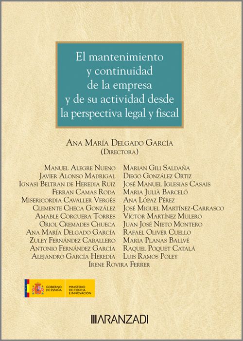 Imagen de portada del libro El mantenimiento y continuidad de la empresa y de su actividad desde la perspectiva legal y fiscal