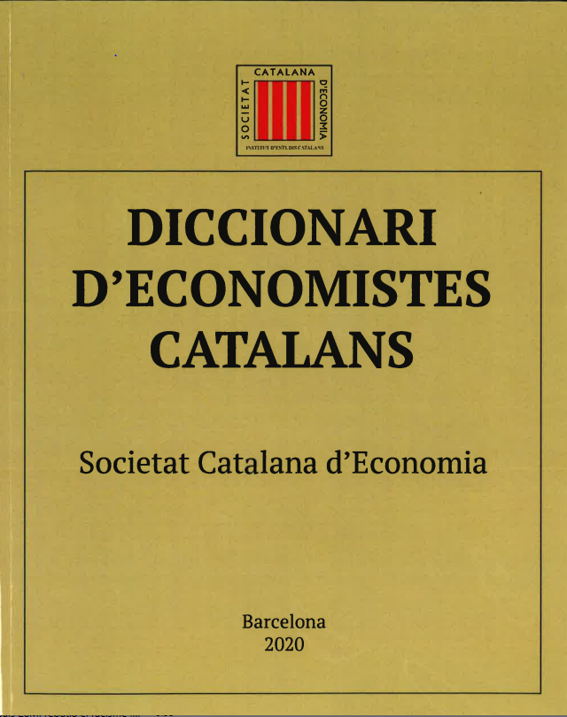 Imagen de portada del libro Diccionari d'economistes catalans