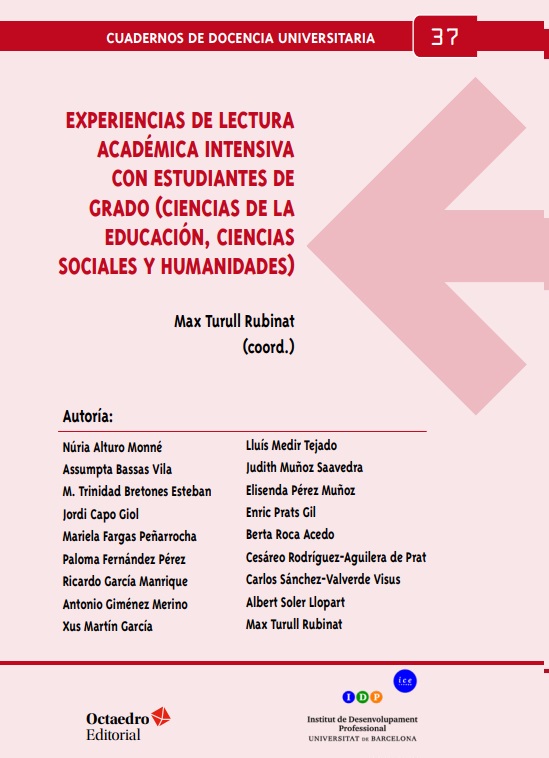 Imagen de portada del libro Experiencias de lectura académica intensiva con estudiantes de grado (ciencias de la educación, ciencias sociales y humanidades)