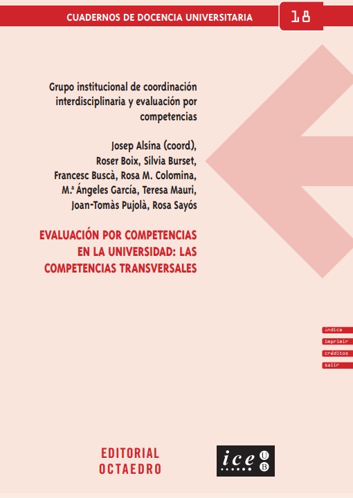 Imagen de portada del libro Evaluación por competencias en la universidad: las competencias transversales