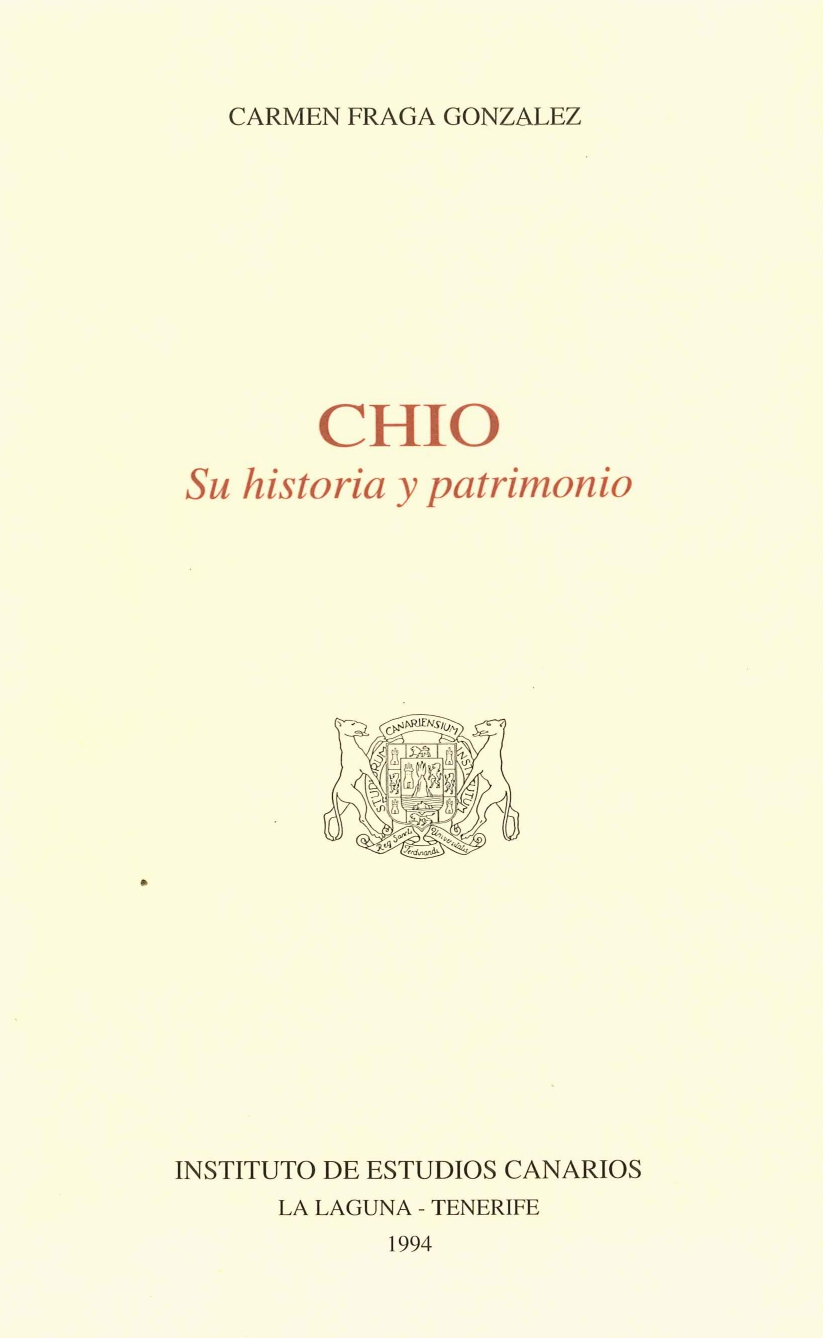 Imagen de portada del libro Chío, su historia y patrimonio