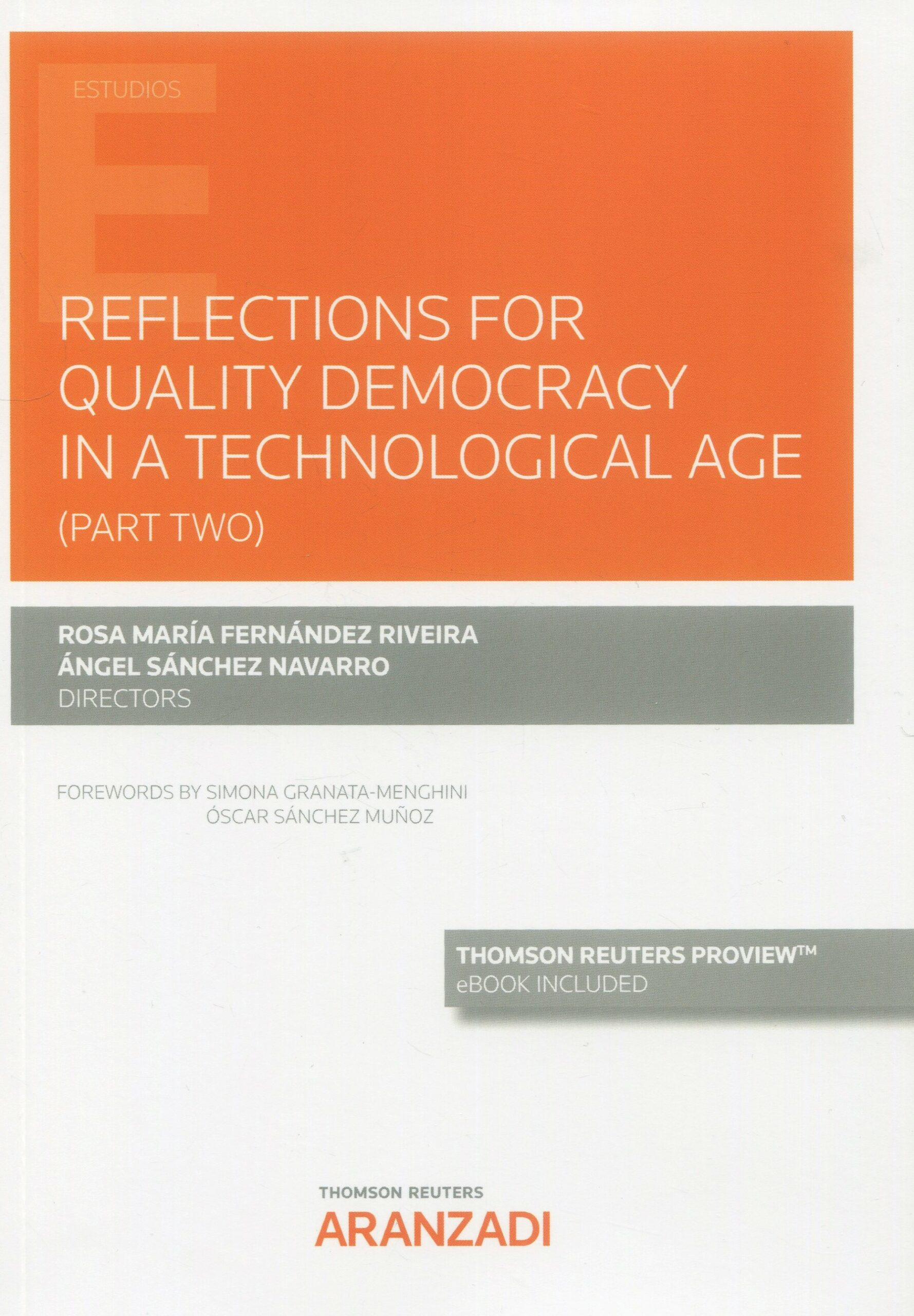 Imagen de portada del libro Reflections for Quality Democracy in a Technological Age