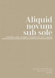 Imagen de portada del libro Aliquid novum sub sole