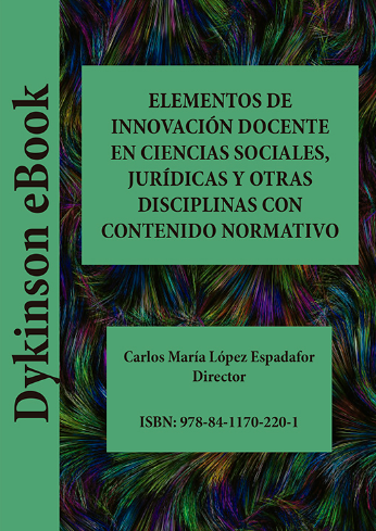 Imagen de portada del libro Elementos de innovación docente en ciencias sociales, jurídicas y otras disciplinas con contenido normativo