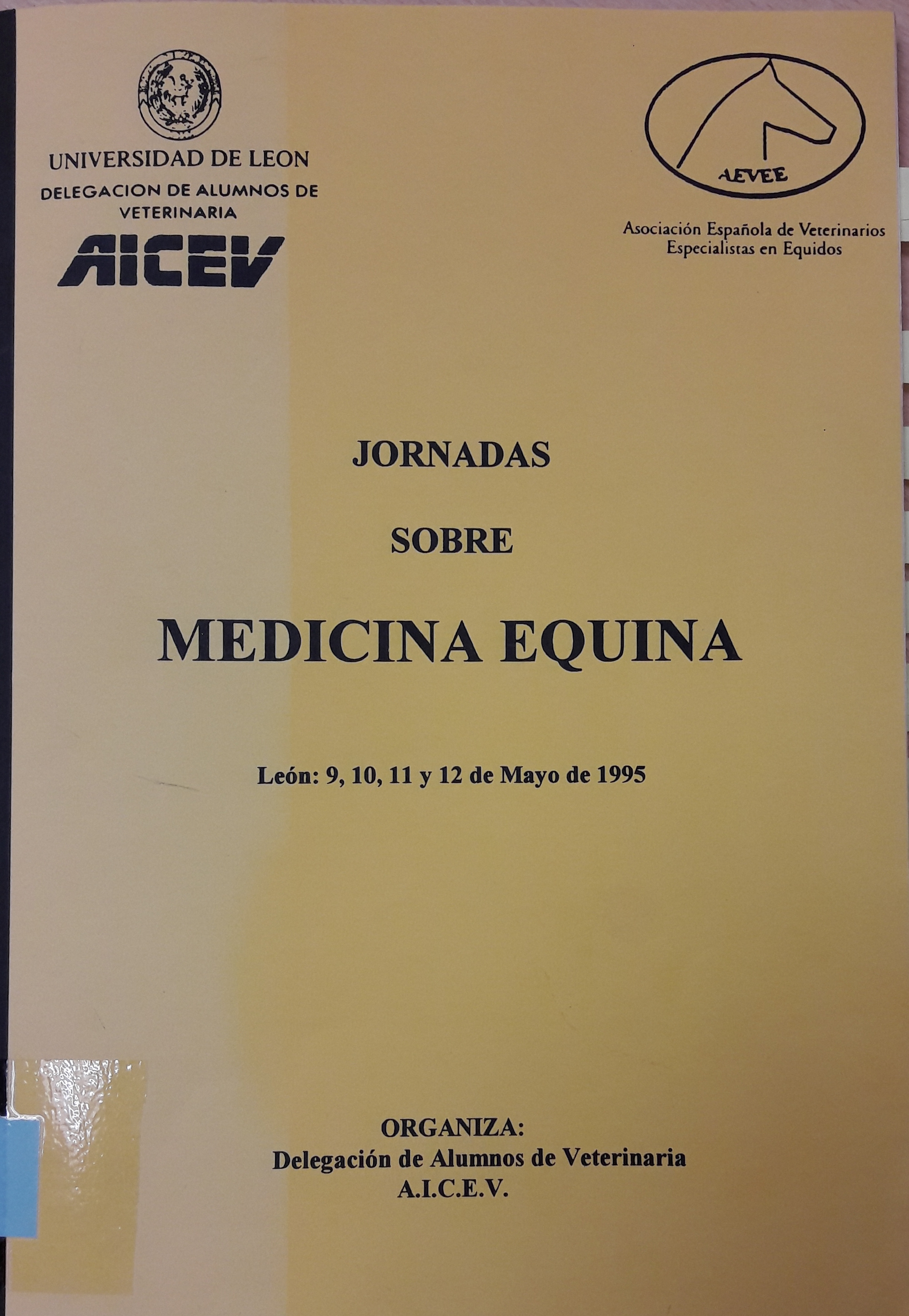 Imagen de portada del libro Jornadas sobre medicina equina