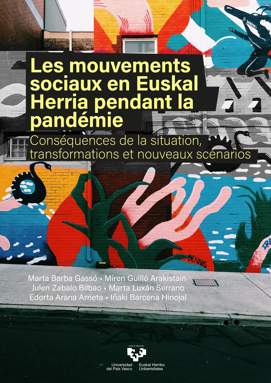 Imagen de portada del libro Les mouvements sociaux en Euskal Herria pendant la pandémie. Conséquences de la situation, transformations et nouveaux scénarios