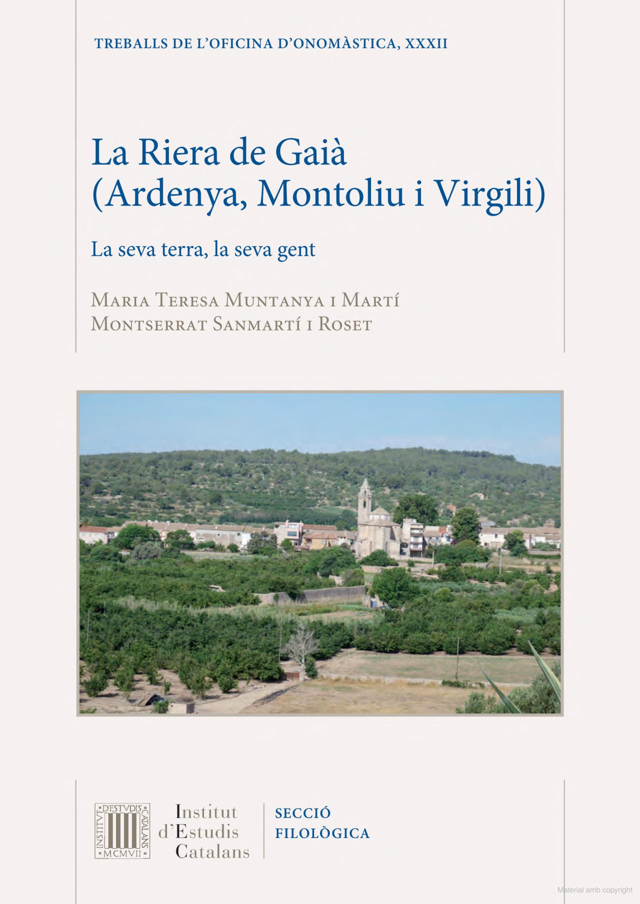 Imagen de portada del libro La Riera de Gaià (Ardenya, Montoliu i Virgili)