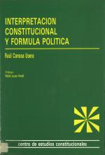 Imagen de portada del libro Interpretación constitucional y fórmula política