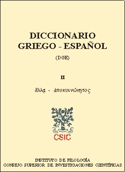 Imagen de portada del libro Diccionario griego-español