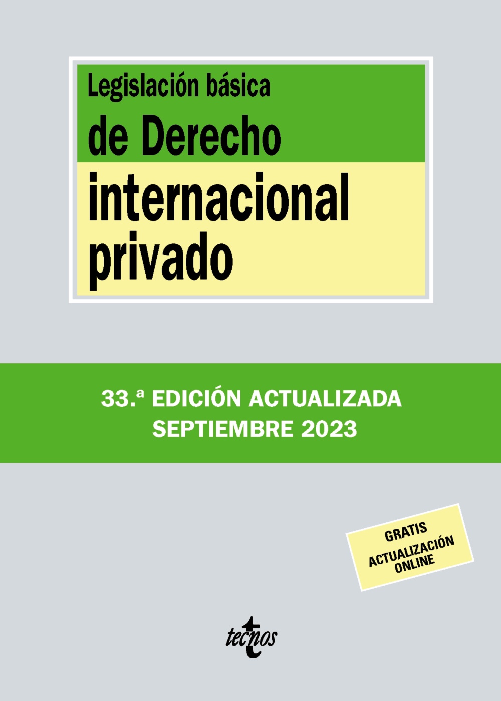 Imagen de portada del libro Legislación básica de Derecho internacional privado