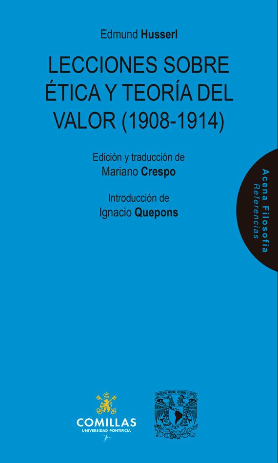 Imagen de portada del libro Lecciones sobre ética y teoría del valor (1908-1914)