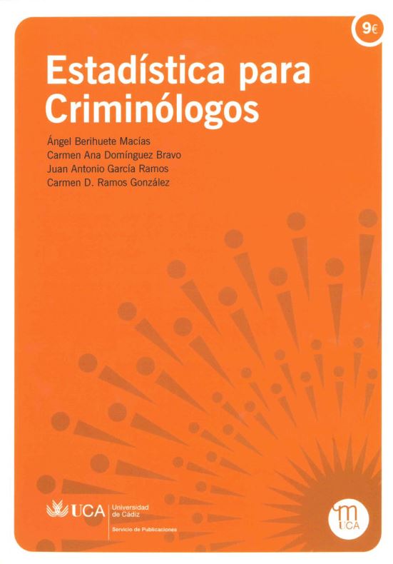 Imagen de portada del libro Estadística para criminólogos