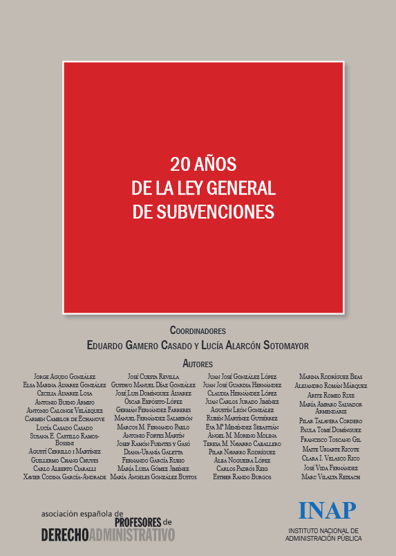 Imagen de portada del libro 20 años de la Ley General de Subvenciones