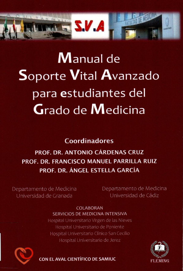 Imagen de portada del libro Manual de Soporte Vital Avanzado para estudiantes del Grado de Medicina.