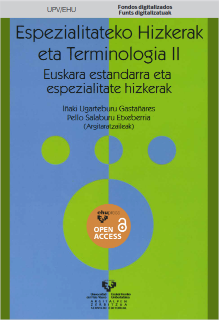 Imagen de portada del libro Espezialitateko hizkerak eta terminologia II