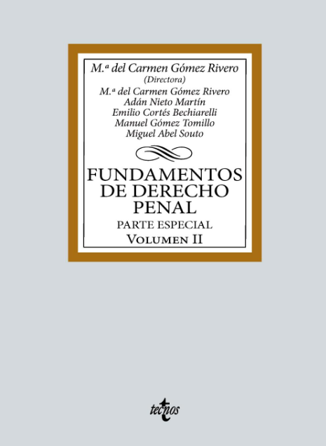 Imagen de portada del libro Fundamentos de derecho penal. Parte especial. Volumen II