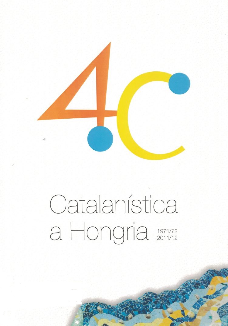 Imagen de portada del libro Catalanística a Hongria : (1971/72-2011/12)