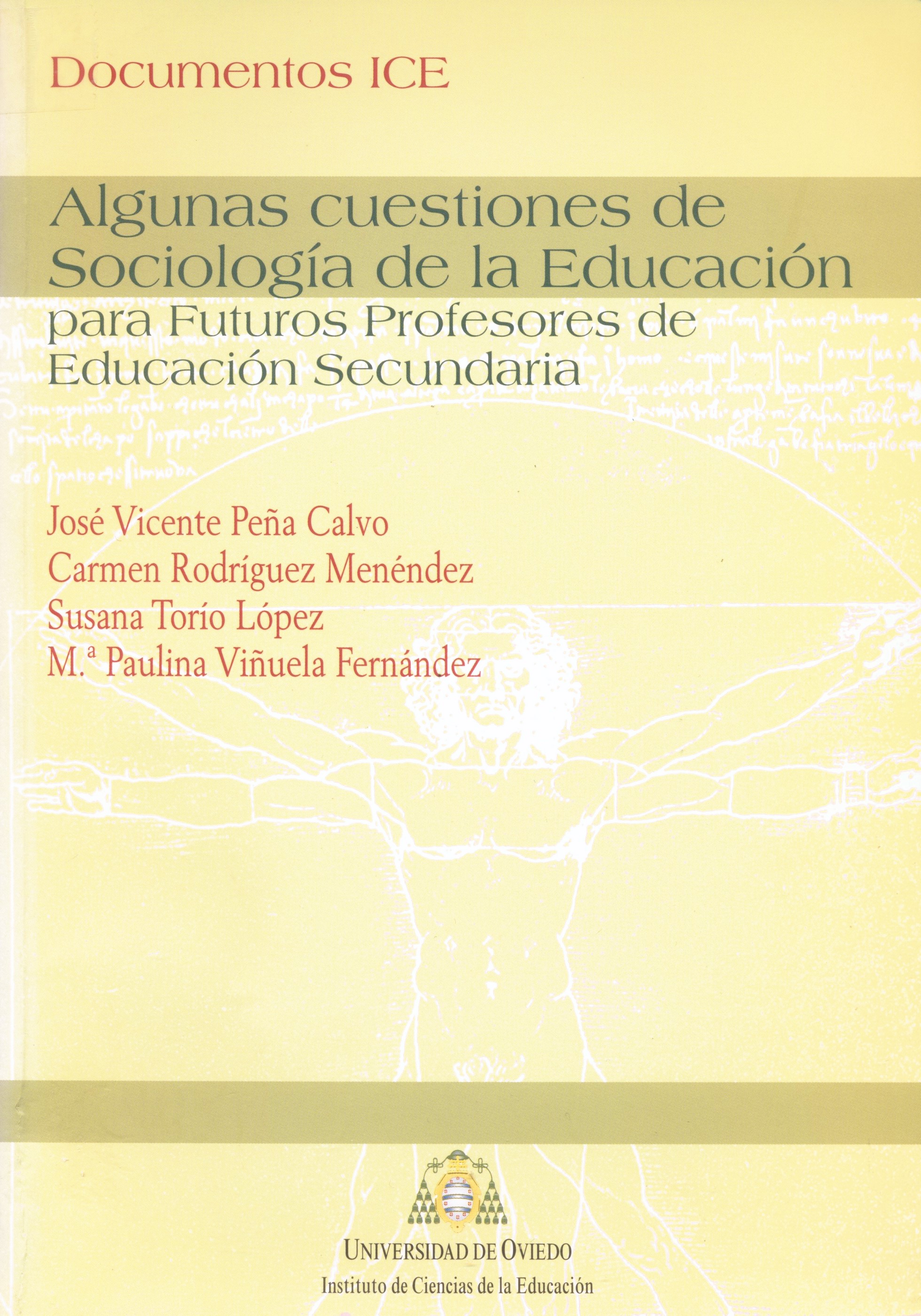 Imagen de portada del libro Algunas cuestiones de Sociología de la Educación para futuros profesores de Educación Secundaria
