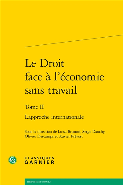 Imagen de portada del libro Le Droit face à l'économie sans travail