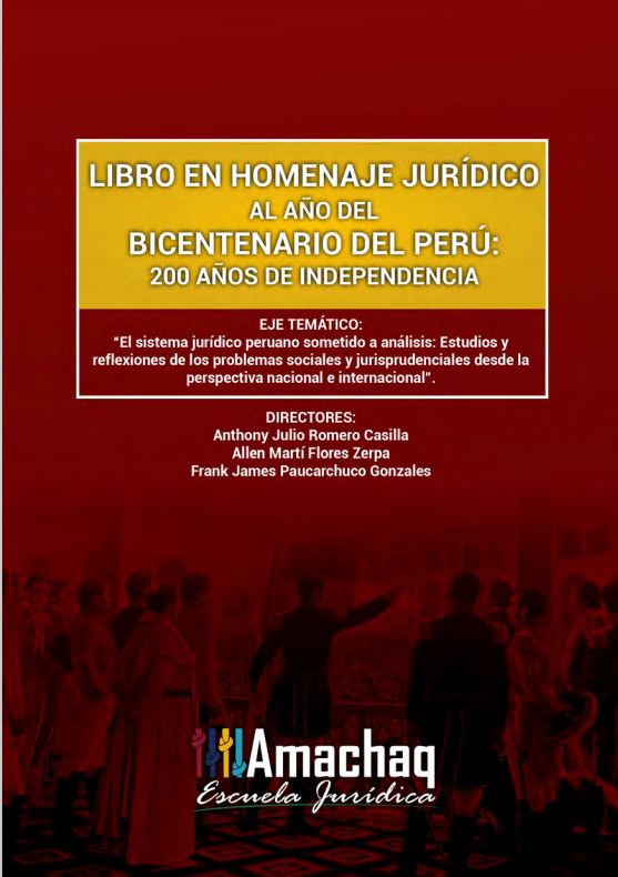 Imagen de portada del libro Libro en homenaje jurídico al año del Bicentenario del Perú