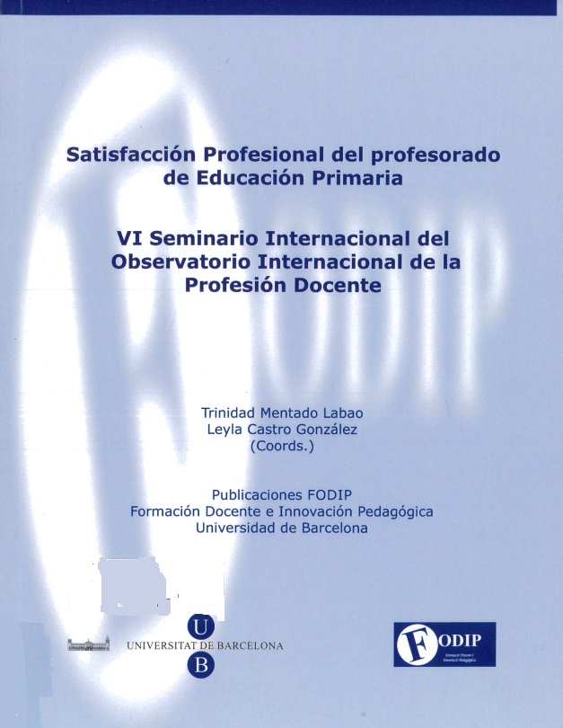 Imagen de portada del libro Satisfacción profesional del profesorado de educación primaria