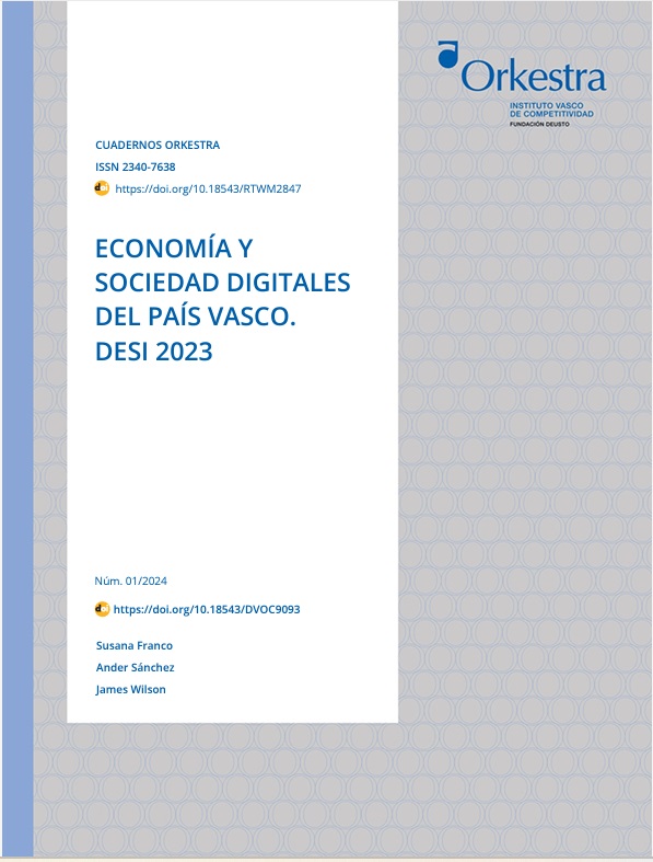 Imagen de portada del libro Economía y sociedad digitales del País Vasco