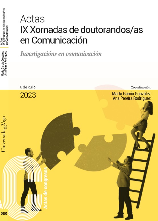 Imagen de portada del libro Investigacións en comunicación, IX Xornadas de doutorandos/as en Comunicación.
