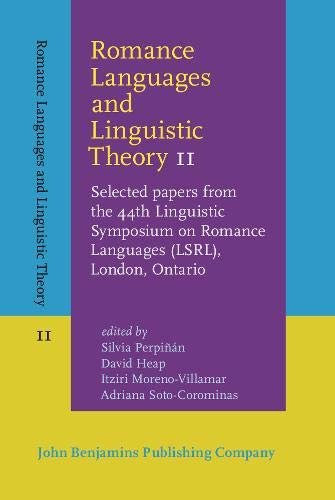 Imagen de portada del libro Romance languages and linguistic theory II