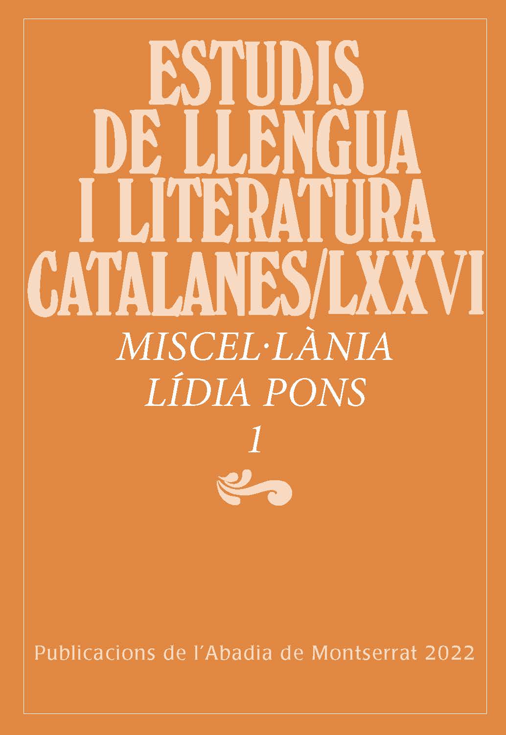Imagen de portada del libro Miscel·lània Lídia Pons / 1