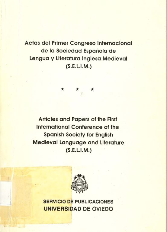 Imagen de portada del libro Primer Congreso Internacional de la Sociedad Española de Lengua y Literatura Inglesa Medieval (SELIM)